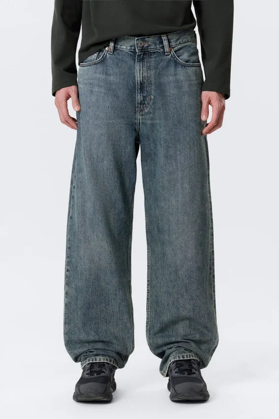 Galaxy Mid Rise Loose Straight Jeans – Second Blue – Blue Galaxy Mid Rise Loose Straight Jeans – Second Blue – Blue