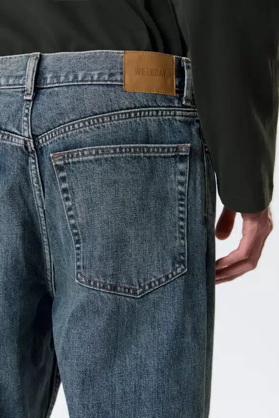 Galaxy Mid Rise Loose Straight Jeans – Second Blue – Blue Galaxy Mid Rise Loose Straight Jeans – Second Blue – Blue