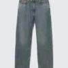 Galaxy Mid Rise Loose Straight Jeans – Second Blue – Blue Galaxy Mid Rise Loose Straight Jeans – Second Blue – Blue