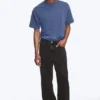 Galaxy Mid Rise Loose Straight Jeans – Tuned Black – Black