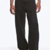 Galaxy Mid Rise Loose Straight Jeans – Tuned Black – Black