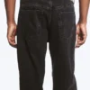 Galaxy Mid Rise Loose Straight Jeans – Tuned Black – Black