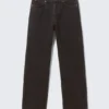 Galaxy Mid Rise Loose Straight Jeans – Tuned Black – Black