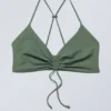 Gathered Bikini Top – Sage Green Gathered Bikini Top – Sage Green