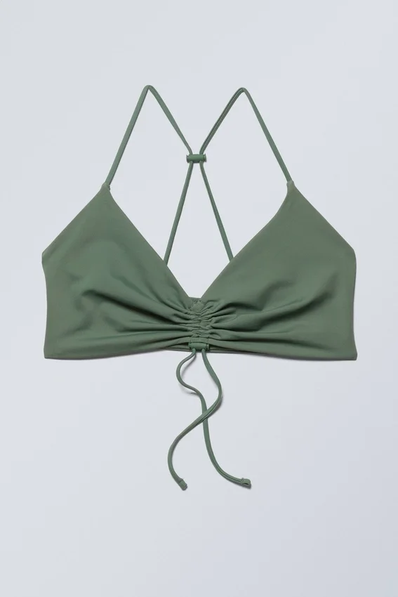 Gathered Bikini Top – Sage Green Gathered Bikini Top – Sage Green