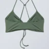 Gathered Bikini Top – Sage Green Gathered Bikini Top – Sage Green