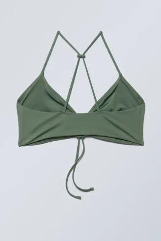 Gathered Bikini Top – Sage Green