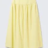Gathered Cotton Poplin Maxi Skirt – Light Yellow Gathered Cotton Poplin Maxi Skirt – Light Yellow