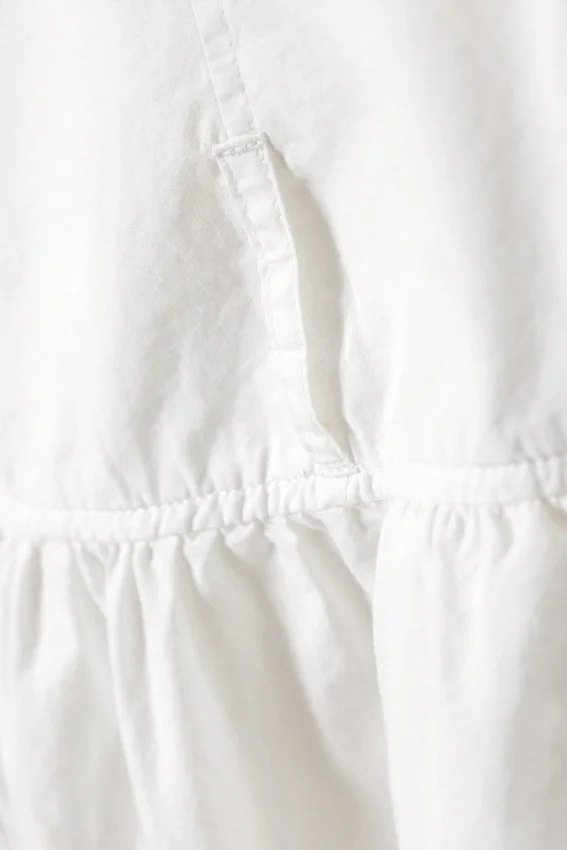 Gathered Cotton Poplin Maxi Skirt – White Gathered Cotton Poplin Maxi Skirt – White