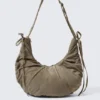 Gathered Crossbody Bag – Dark Beige Gathered Crossbody Bag – Dark Beige