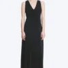 Gathered Maxi Dress – Black Gathered Maxi Dress – Black