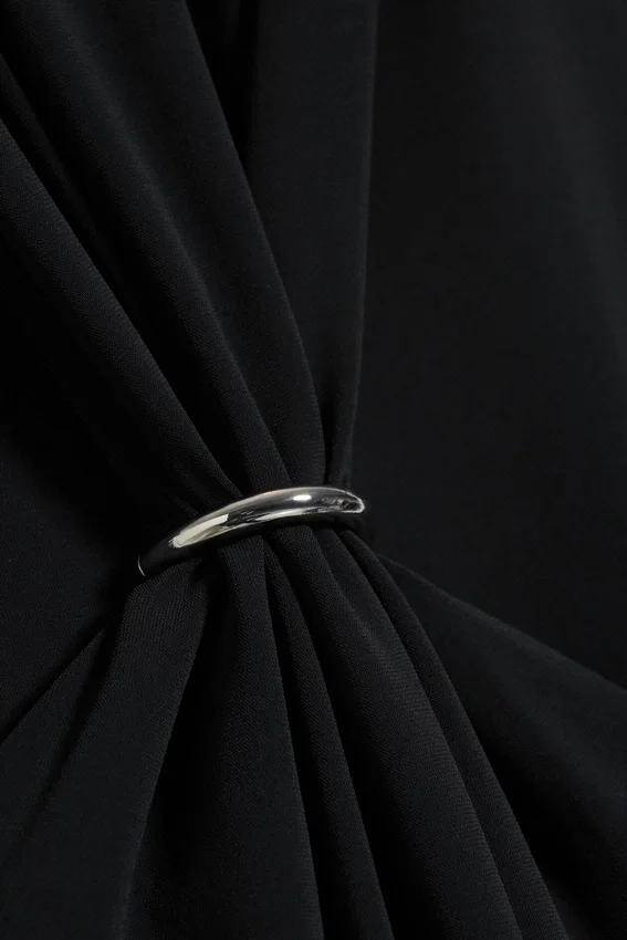 Gathered Maxi Dress – Black Gathered Maxi Dress – Black