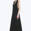 Gathered Maxi Dress – Black Gathered Maxi Dress – Black