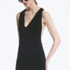 Gathered Maxi Dress – Black Gathered Maxi Dress – Black