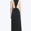 Gathered Maxi Dress – Black Gathered Maxi Dress – Black