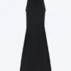 Gathered Maxi Dress – Black Gathered Maxi Dress – Black