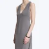 Gathered Maxi Dress – Dusty Grey Gathered Maxi Dress – Dusty Grey