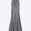 Gathered Maxi Dress – Dusty Grey Gathered Maxi Dress – Dusty Grey