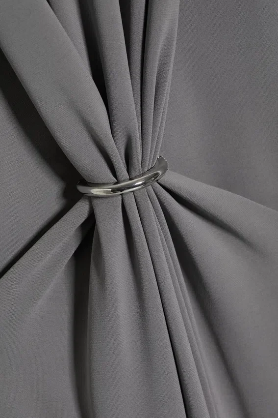 Gathered Maxi Dress – Dusty Grey Gathered Maxi Dress – Dusty Grey