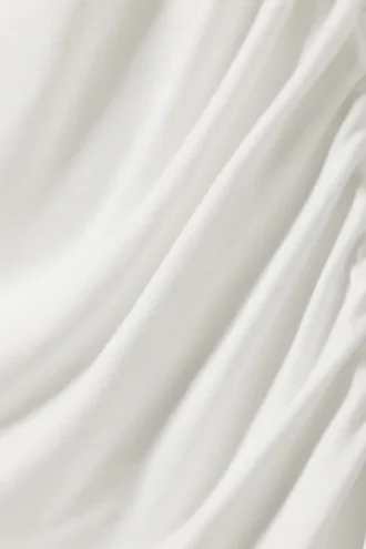 Gathered Off-Shoulder Long-Sleeved Top – White