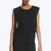 Gathered Tank Top – Black Gathered Tank Top – Black