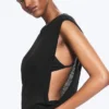 Gathered Tank Top – Black Gathered Tank Top – Black