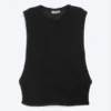 Gathered Tank Top – Black Gathered Tank Top – Black