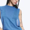 Gathered Tank Top – Blue Gathered Tank Top – Blue