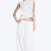 Gathered Tank Top – White Gathered Tank Top – White