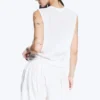 Gathered Tank Top – White Gathered Tank Top – White