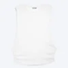 Gathered Tank Top – White Gathered Tank Top – White