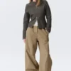 Genevieve Slim Structured Cotton Zip Jacket – Dark Grey Genevieve Slim Structured Cotton Zip Jacket – Dark Grey