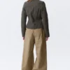 Genevieve Slim Structured Cotton Zip Jacket – Dark Grey Genevieve Slim Structured Cotton Zip Jacket – Dark Grey