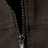 Genevieve Slim Structured Cotton Zip Jacket – Dark Grey Genevieve Slim Structured Cotton Zip Jacket – Dark Grey