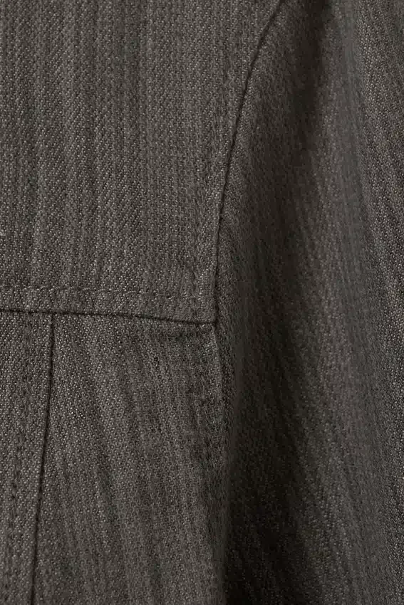 Genevieve Slim Structured Cotton Zip Jacket – Dark Grey Genevieve Slim Structured Cotton Zip Jacket – Dark Grey
