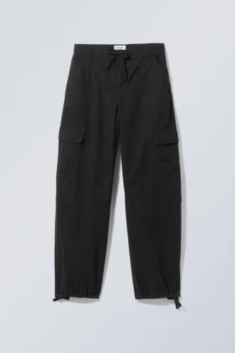 Getty Cargo Trousers – Black