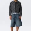 Gia F Relaxed Cotton Trucker Jacket – Navy Camo Gia F Relaxed Cotton Trucker Jacket – Navy Camo