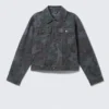 Gia F Relaxed Cotton Trucker Jacket – Navy Camo Gia F Relaxed Cotton Trucker Jacket – Navy Camo