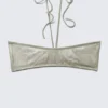 Glitter Halter Bikini Top – Glitter Khaki Green Glitter Halter Bikini Top – Glitter Khaki Green