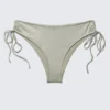 Glitter Tie-Side Bikini Bottoms – Glitter Khaki Green Glitter Tie-Side Bikini Bottoms – Glitter Khaki Green