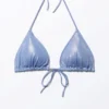Glitter Triangle Bikini Top – Blue Glitter Glitter Triangle Bikini Top – Blue Glitter