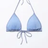 Glitter Triangle Bikini Top – Blue Glitter Glitter Triangle Bikini Top – Blue Glitter