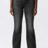 Glow Curve High Waisted Regular Flared Jeans – Black Web – Black Glow Curve High Waisted Regular Flared Jeans – Black Web – Black