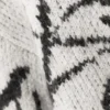 Graphic Knitted Wool-Blend Sweater – White – Black Graphic Graphic Knitted Wool-Blend Sweater – White – Black Graphic