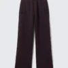 Graphic Loose Fit Scuba Sweatpants – Dark Purple – Embroidered Graphic Loose Fit Scuba Sweatpants – Dark Purple – Embroidered