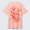 Graphic Oversized Cotton T-Shirt – Light Pink – Floral Print Graphic Oversized Cotton T-Shirt – Light Pink – Floral Print