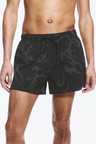 Graphic Swim Shorts – Black