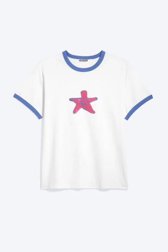 Graphic T-Shirt – White – Star Graphic T-Shirt – White – Star