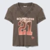 Graphic V-Neck T-Shirt – Washed Brown – Boundless Magic Graphic V-Neck T-Shirt – Washed Brown – Boundless Magic