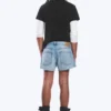 Gravity Short Mid Rise Loose Denim Shorts – Kimberley Blue – Light Blue Gravity Short Mid Rise Loose Denim Shorts – Kimberley Blue – Light Blue